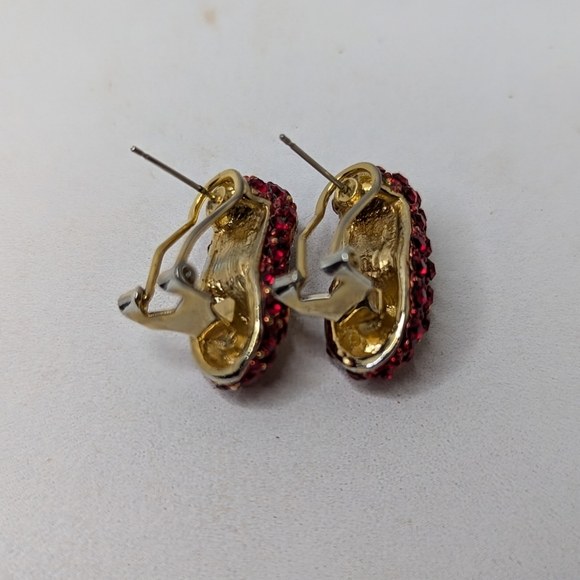 2 Vintage Wizard of Oz Red Ruby Slippers Rhinestone Jewelry Pieces - Picture 11 of 11